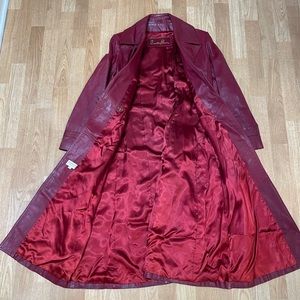 RARE Vintage Country Pacer Red Leather Coat